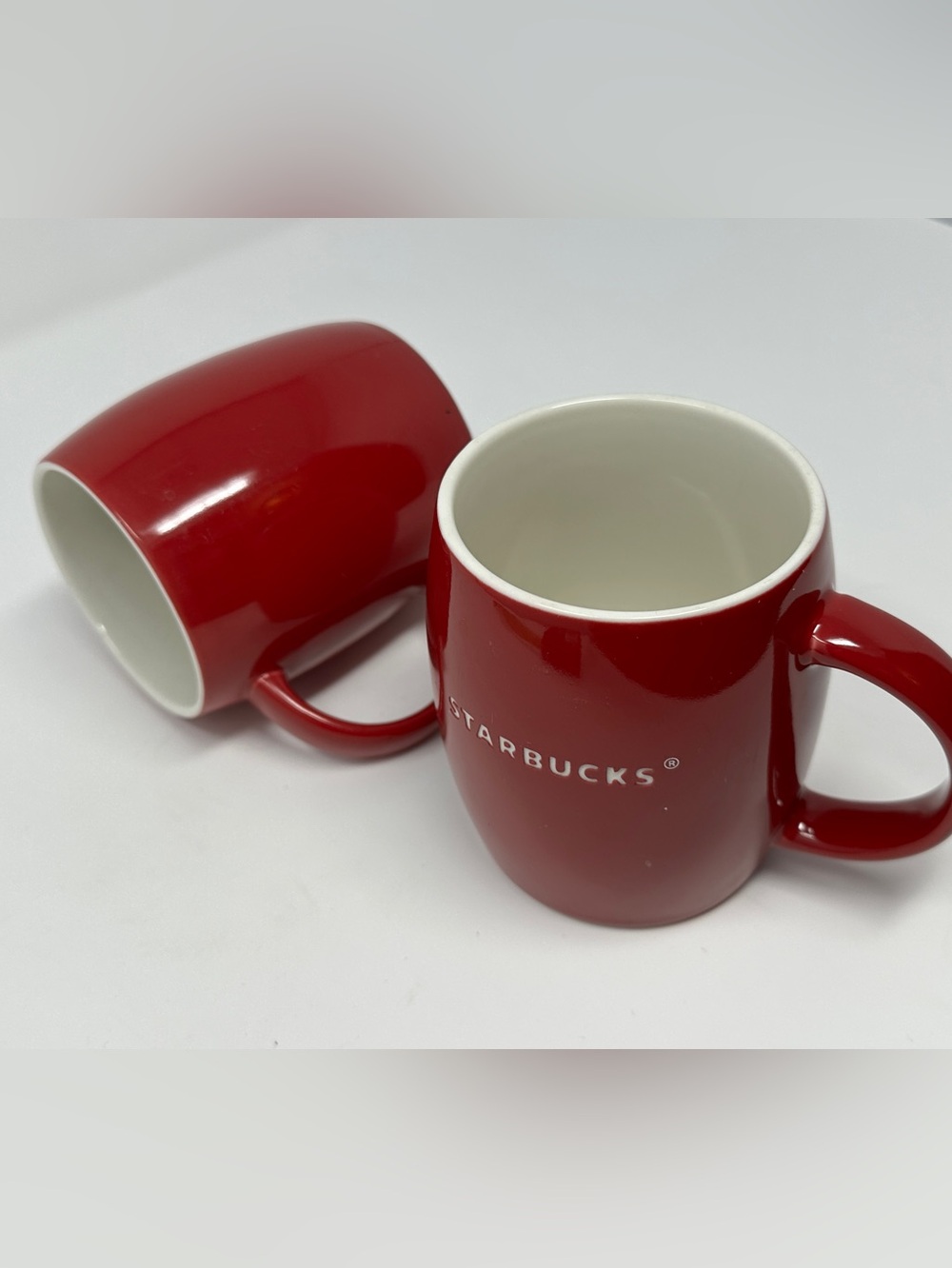 Starbucks mugs - Starbucks Red Ceramic Mugs - Set of 2 - 14 oz.